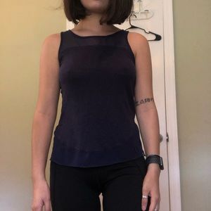 Armani exchangeNavy blue mesh Tank top